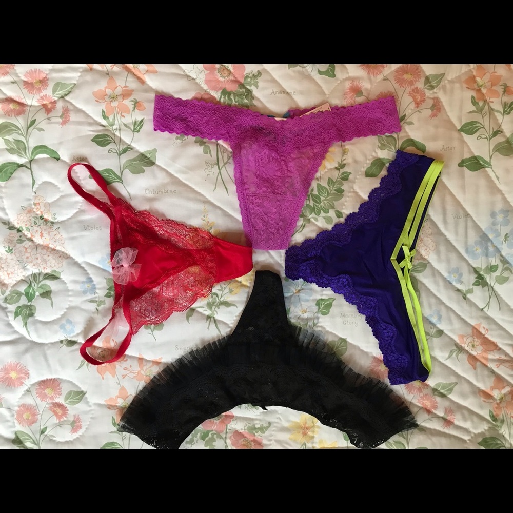 Victoria’s Secrets Thongs Size M  excellent condition 3 with tags.